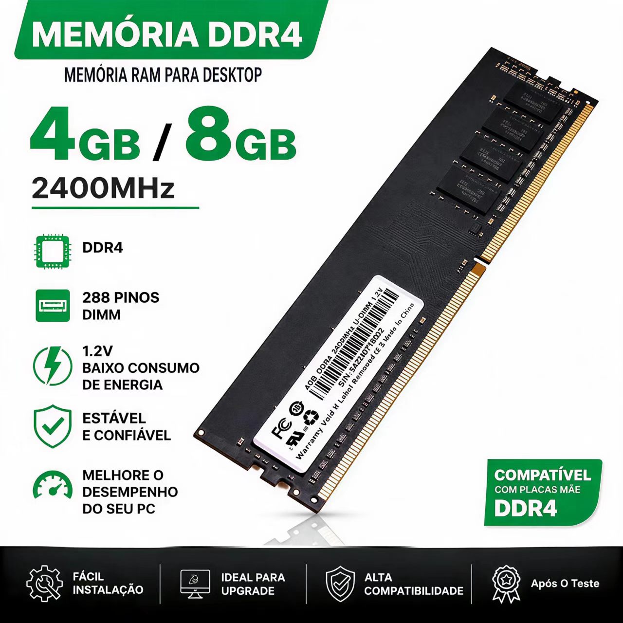 Ddr4 3200Mhz - DDR4 RAM 4GB 8GB 2400MHz Desktop